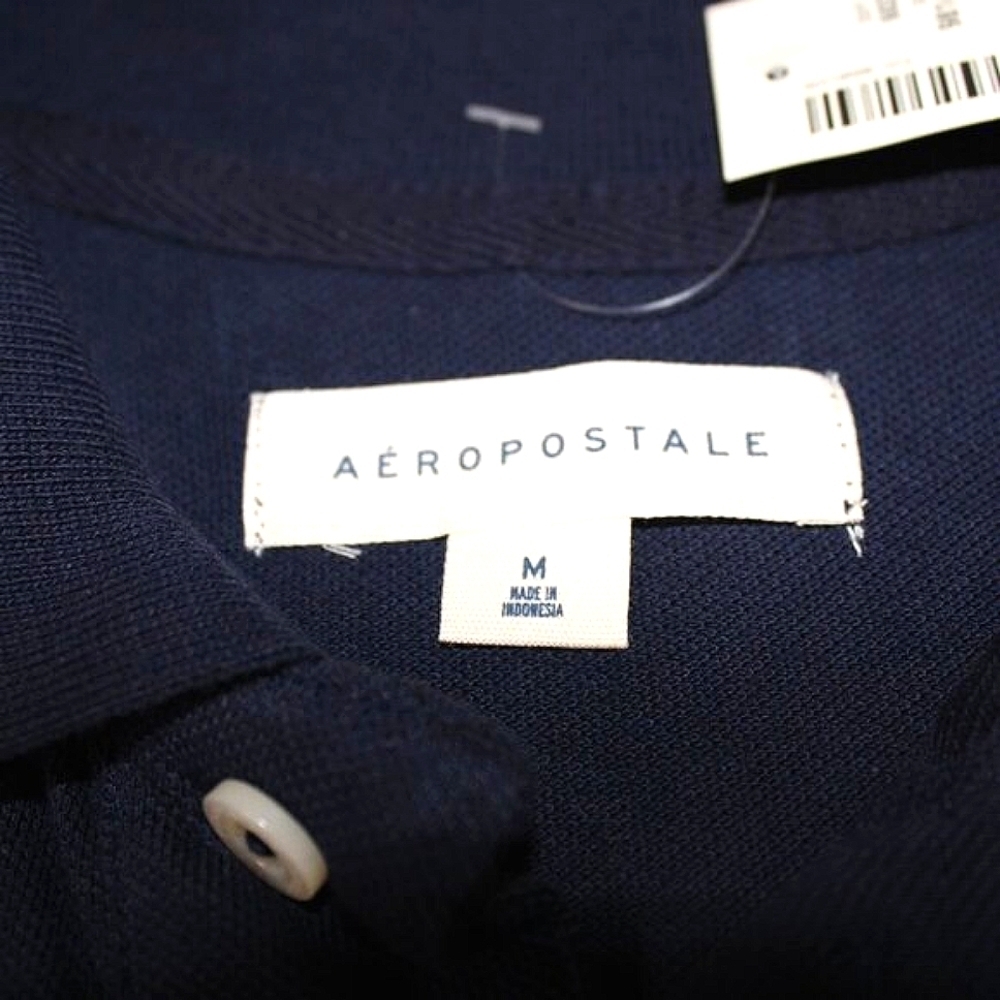 Aeropostale Navy Blue Polo Shirt – Men’s Medium – NWT 100% Cotton